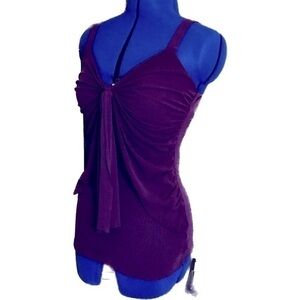 Arden B - Plum - Purple - Medium - Sleeveless Top - 4 Way Stretch